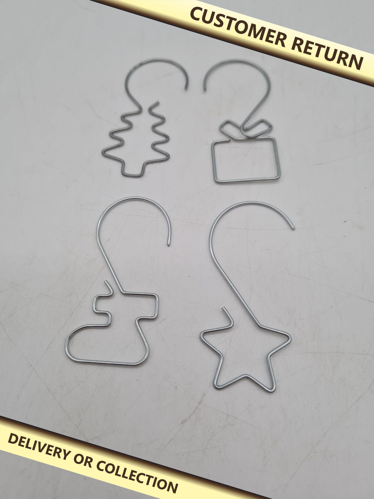 Christmas Ornament Hooks â€” photograph 1 — Customer return; auction delivery information shown on image