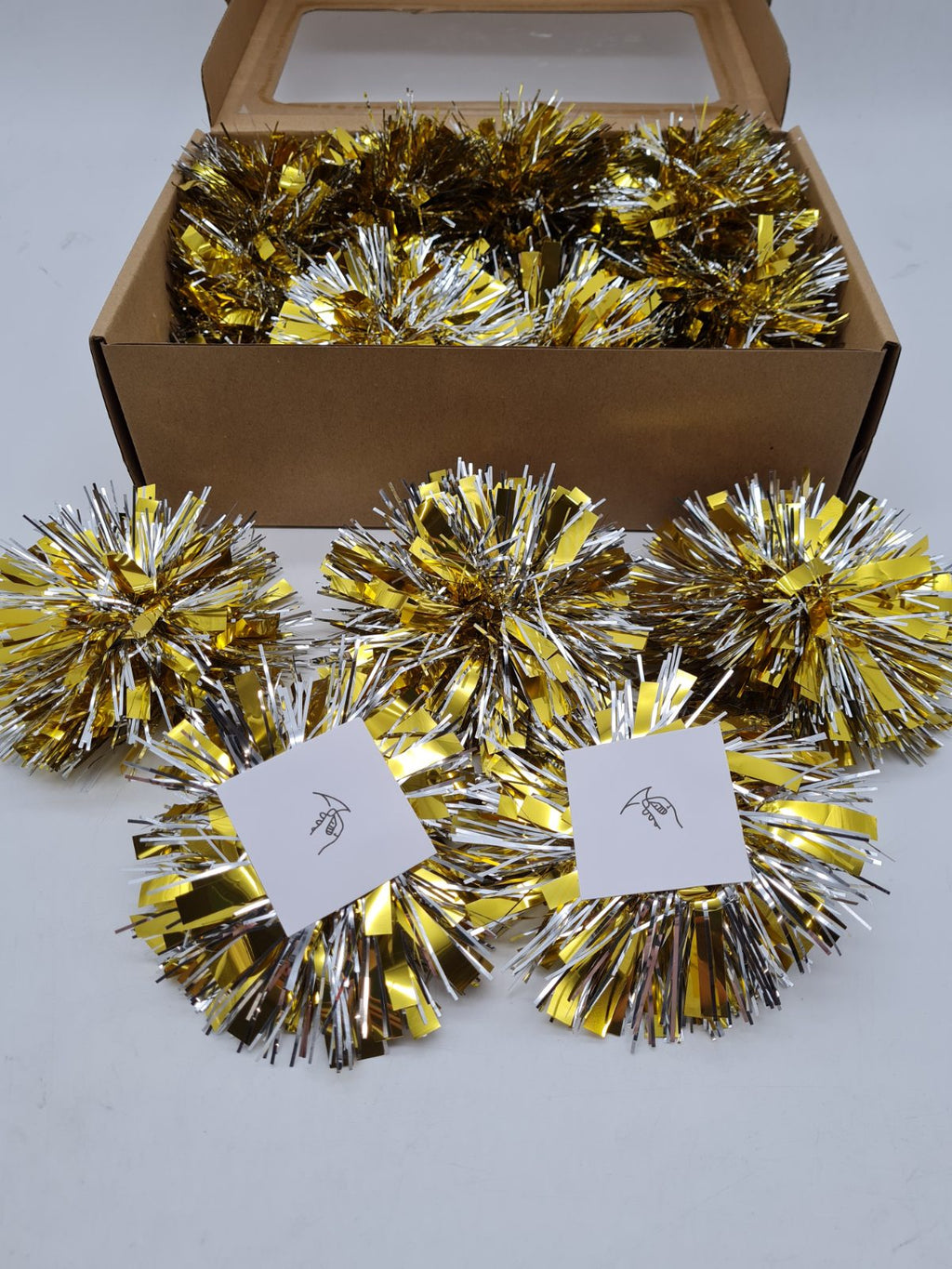 Christmas Tinsel Pom-Pom Craft Decorations â€” photograph 2