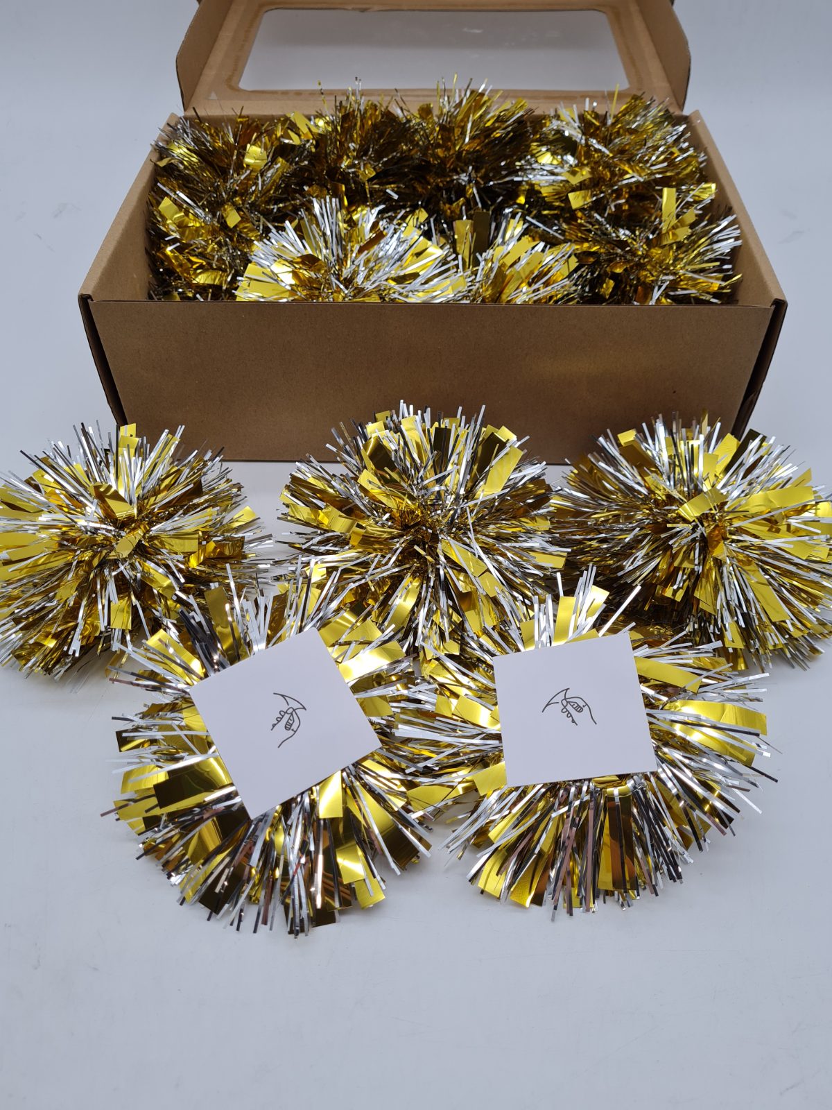 Christmas Tinsel Pom-Pom Craft Decorations â€” photograph 2