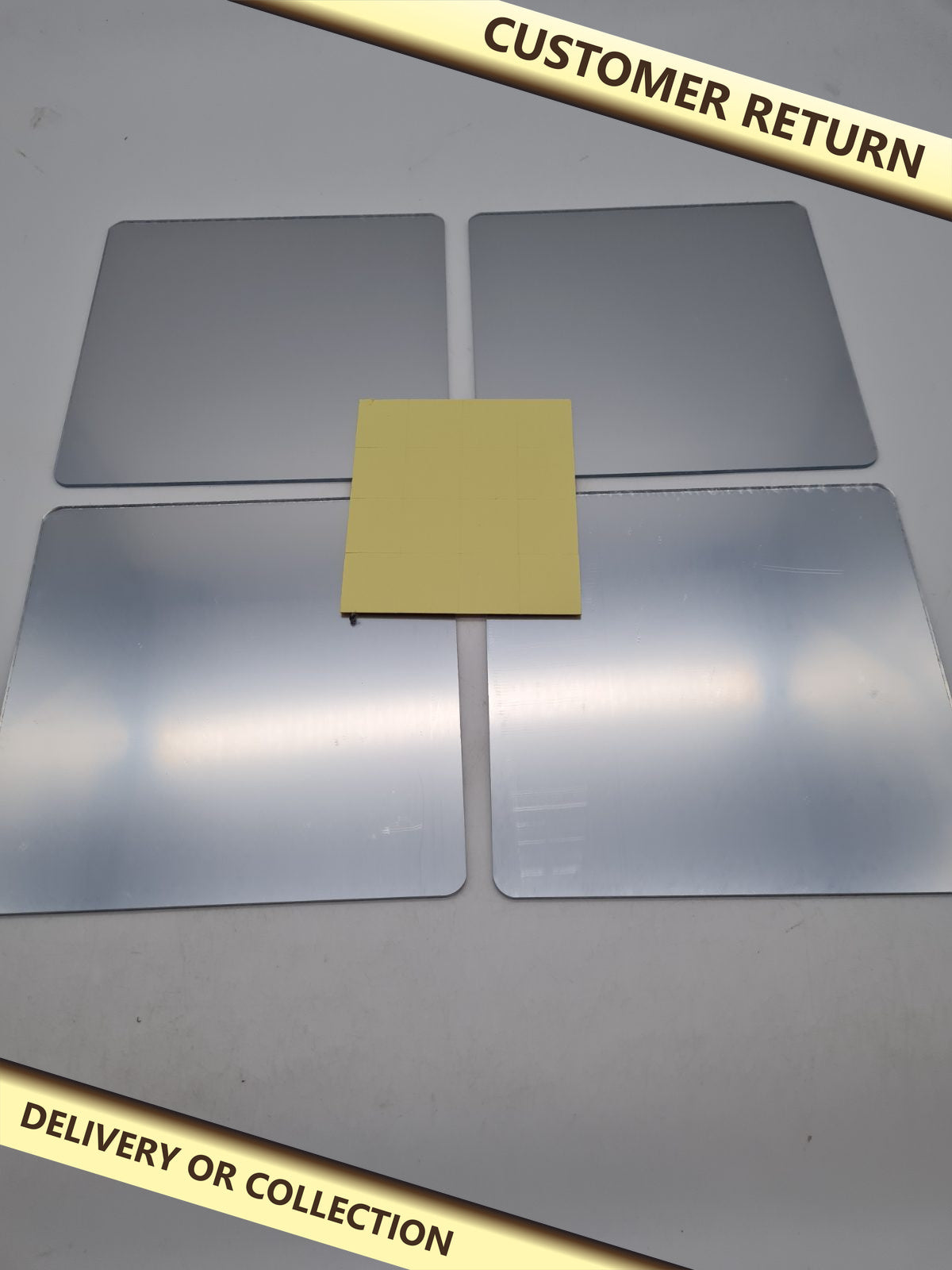 Acrylic Mirror Sheets 4pack â€” photograph 1 — Customer return; auction delivery information shown on image
