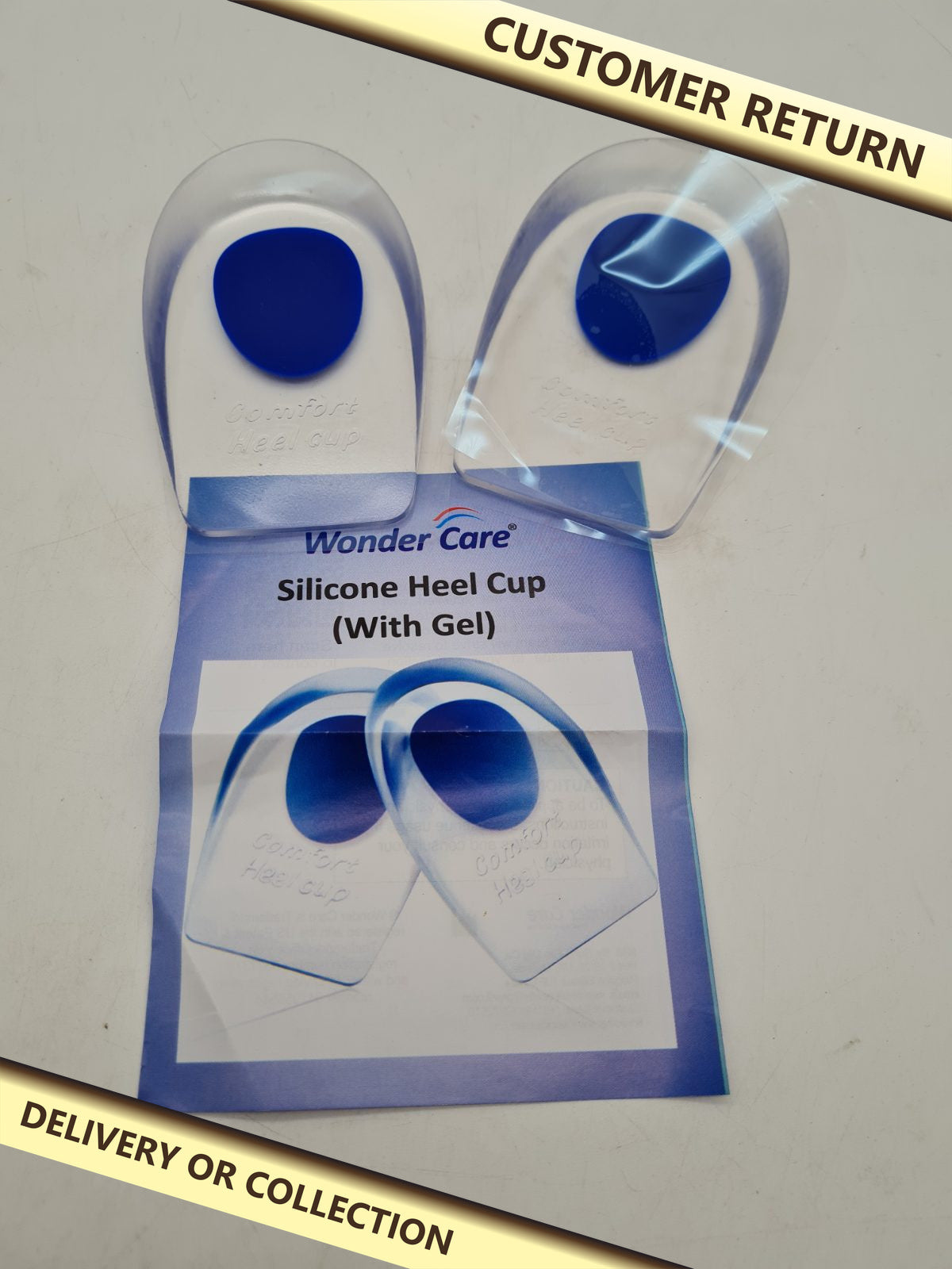Silicone Gel Heel Cups – Pair â€” photograph 1 — Customer return; auction delivery information shown on image