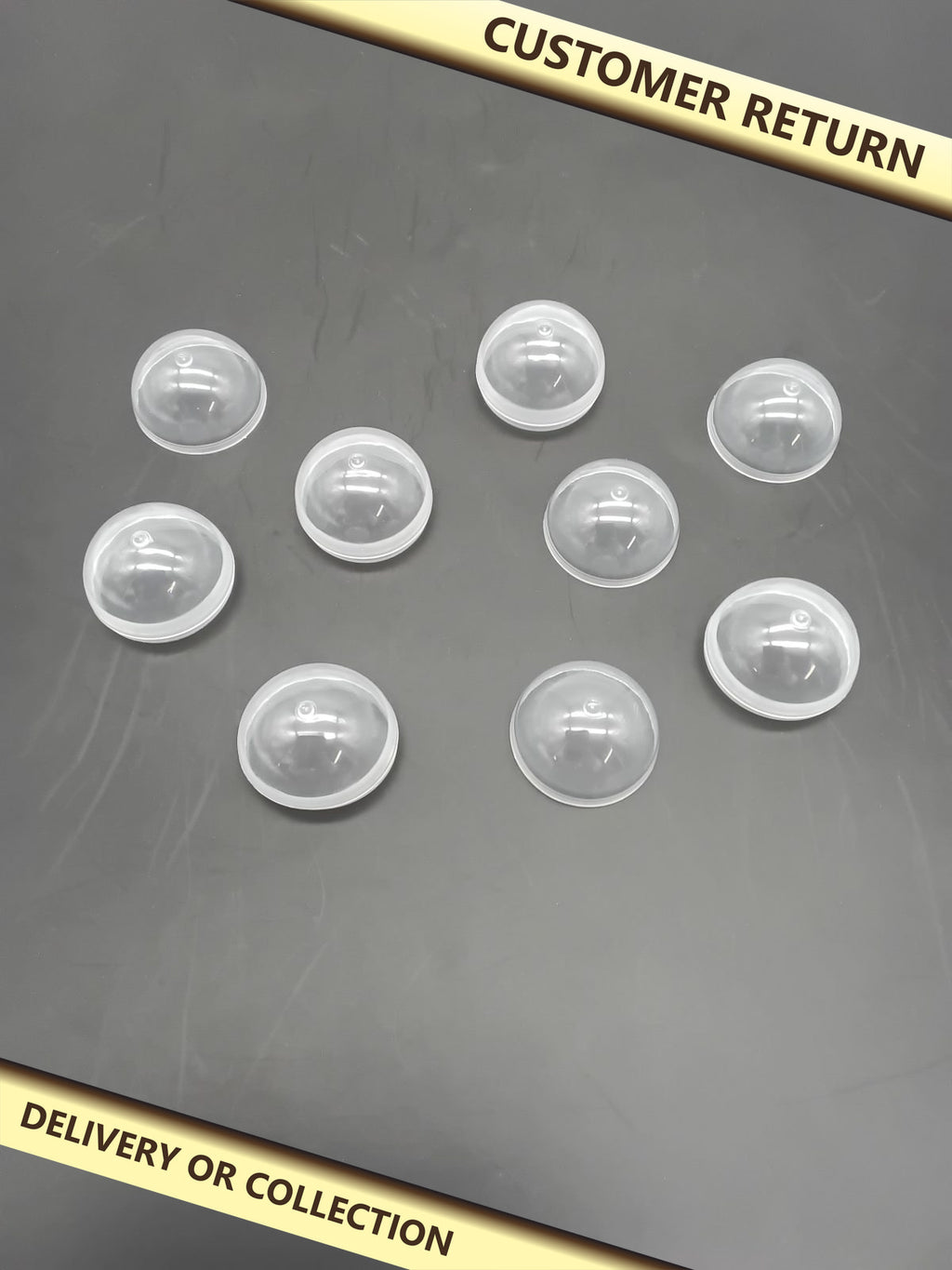 Fillable Plastic Bauble Ornaments – Bulk Lot â€” photograph 1 — Customer return; auction delivery information shown on image