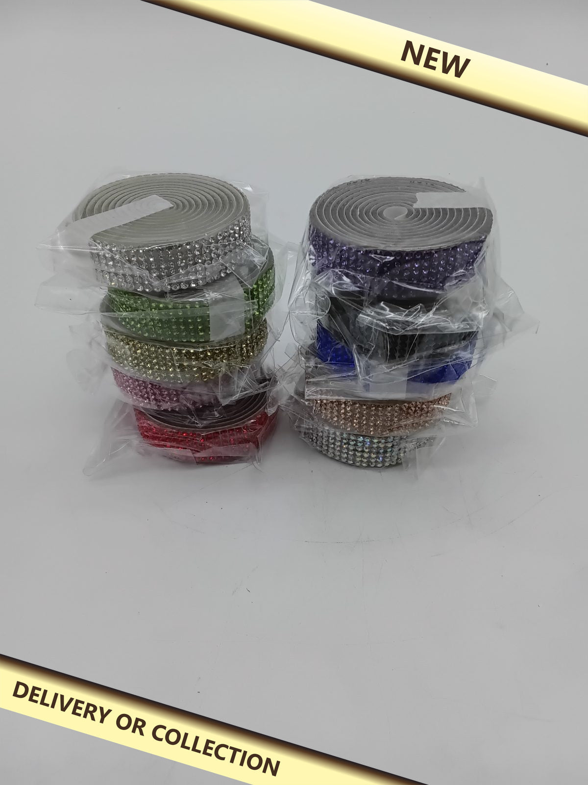 10-Roll Rhinestone-Effect Decorative Trim Set — photograph 1 — New; auction delivery information shown on image