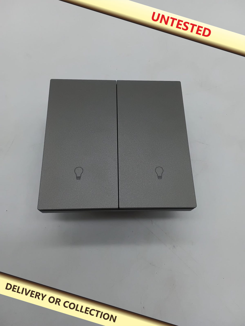 2-Gang Wi-Fi Smart Light Switch SM-SW103-2K â€” photograph 1 — Untested; auction delivery information shown on image