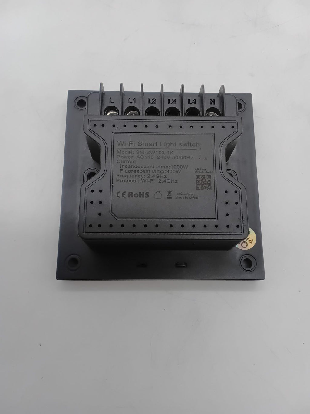 1 Gang Wi-Fi Smart Light Switch SM-SW103-1K â€” photograph 2