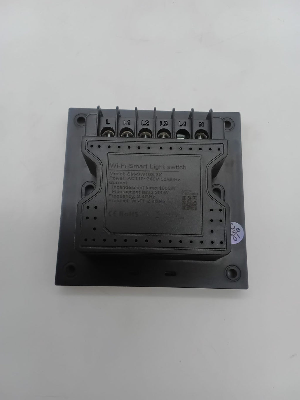 3-Gang Wi-Fi Smart Light Switch SM-SW103-3K â€” photograph 2