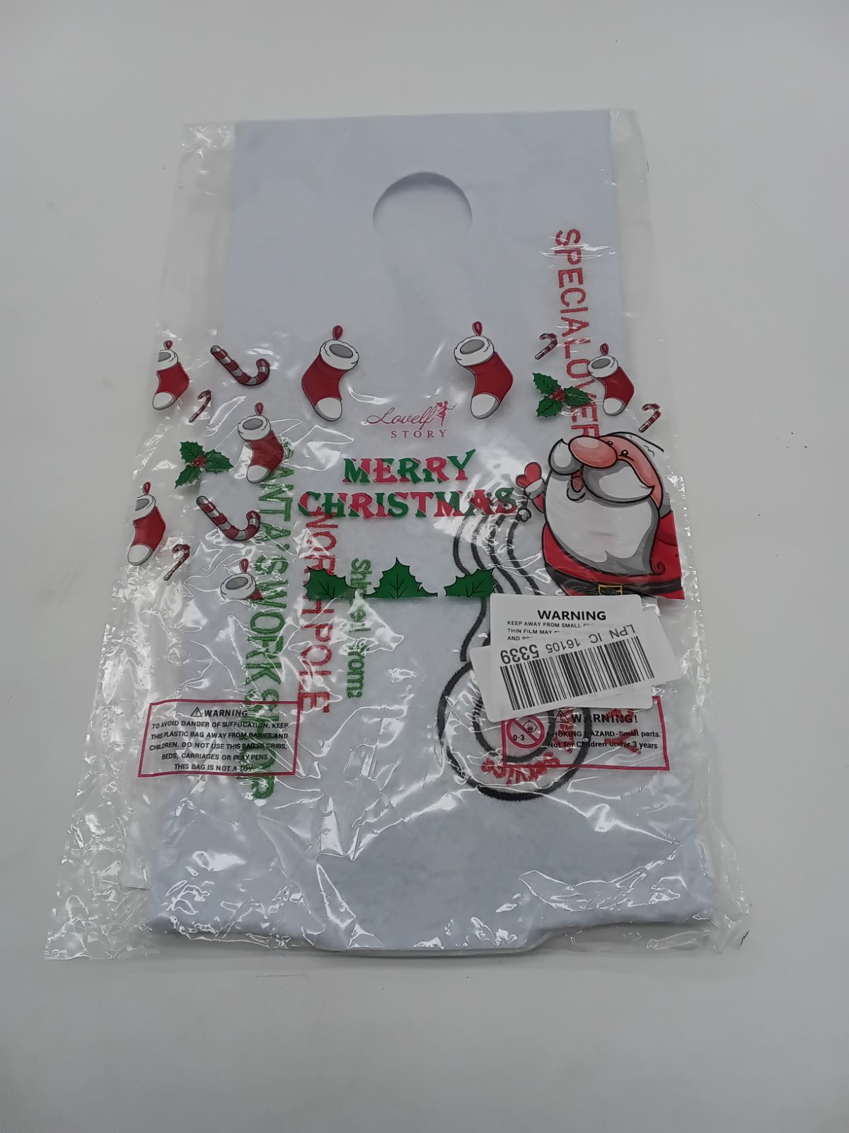 Christmas Gift Sack for elf on the shelf  with Santa and North Pole Design — photograph 2