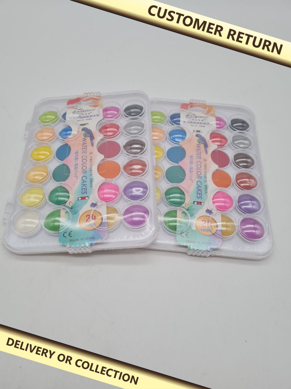 2 x Giorgione 24-Colour Watercolour Paint Sets G-2400 — photograph 1 — Customer return; auction delivery information shown on image