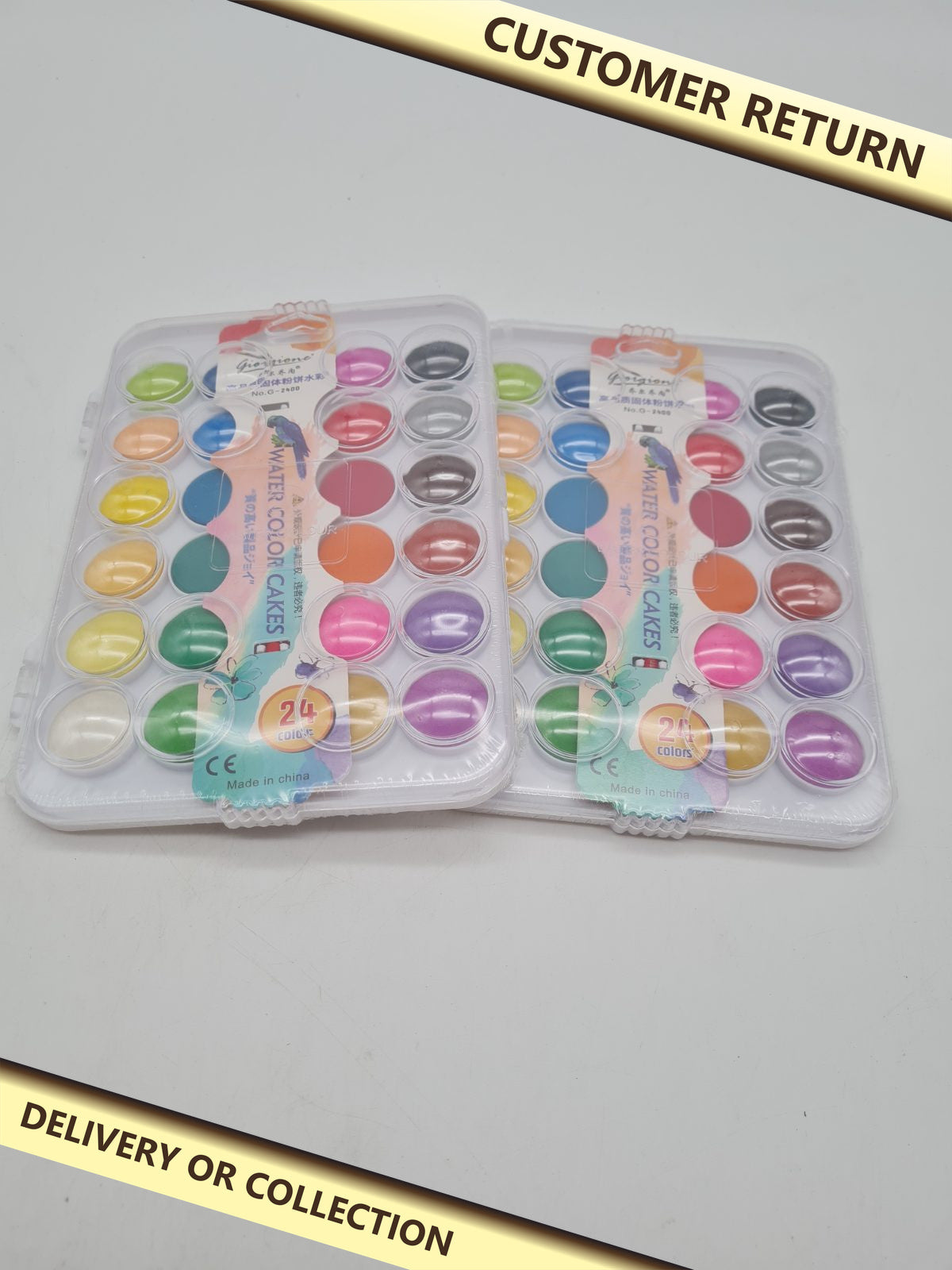 2 x Giorgione 24-Colour Watercolour Paint Sets G-2400 — photograph 1 — Customer return; auction delivery information shown on image