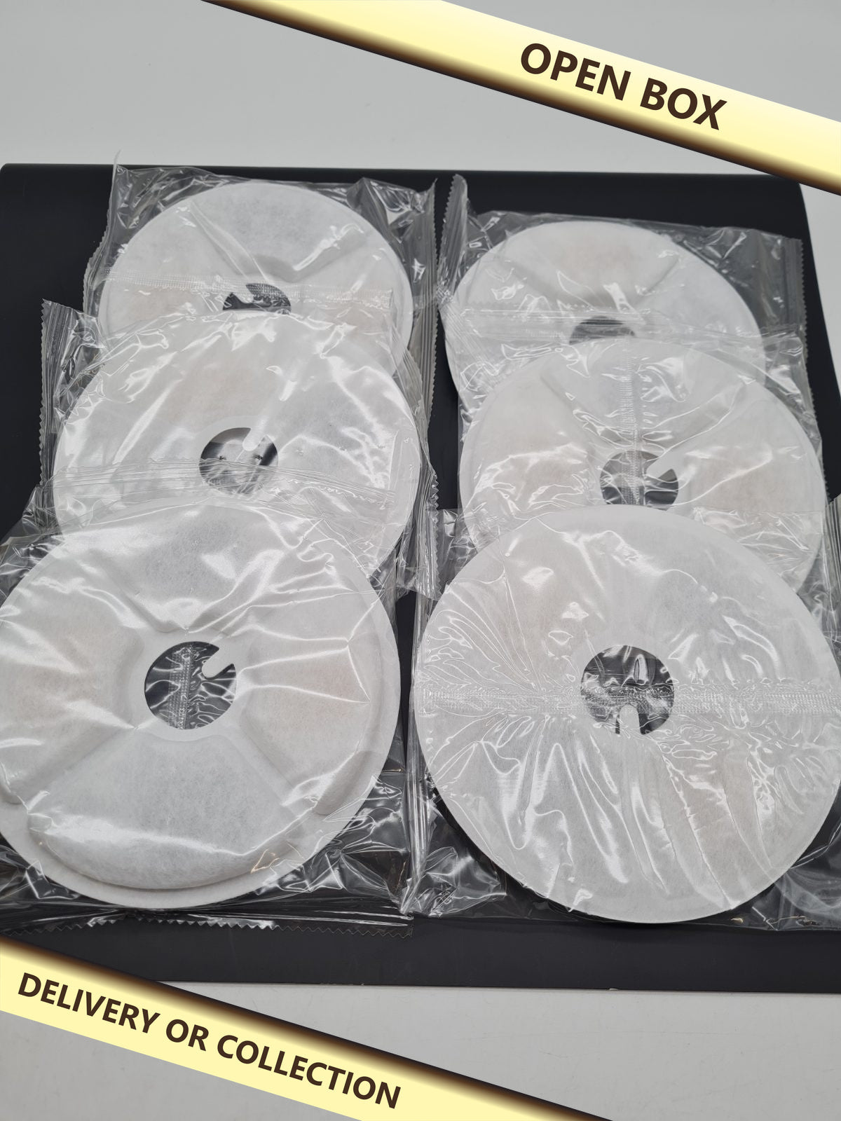 Pet Fountain Replacement Filters 2 boxes — photograph 1 — Open box; auction delivery information shown on image