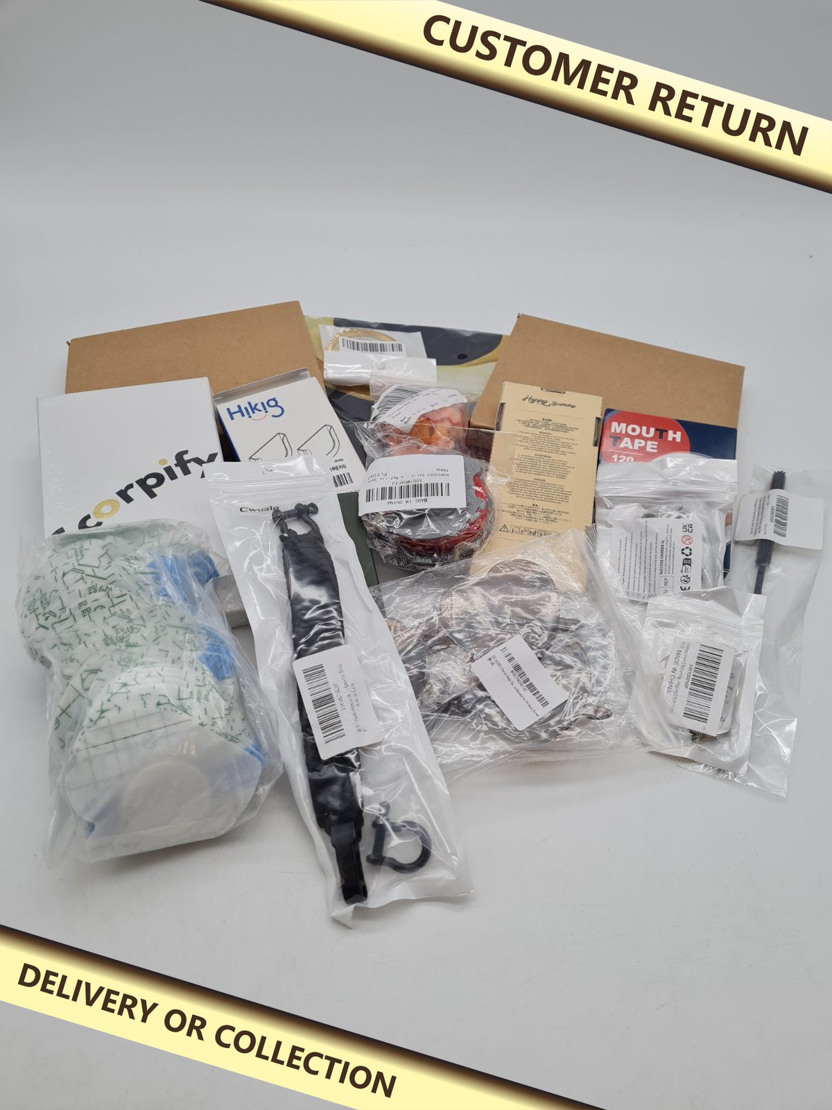 Variety bundles â€” photograph 1 — Customer return; auction delivery information shown on image