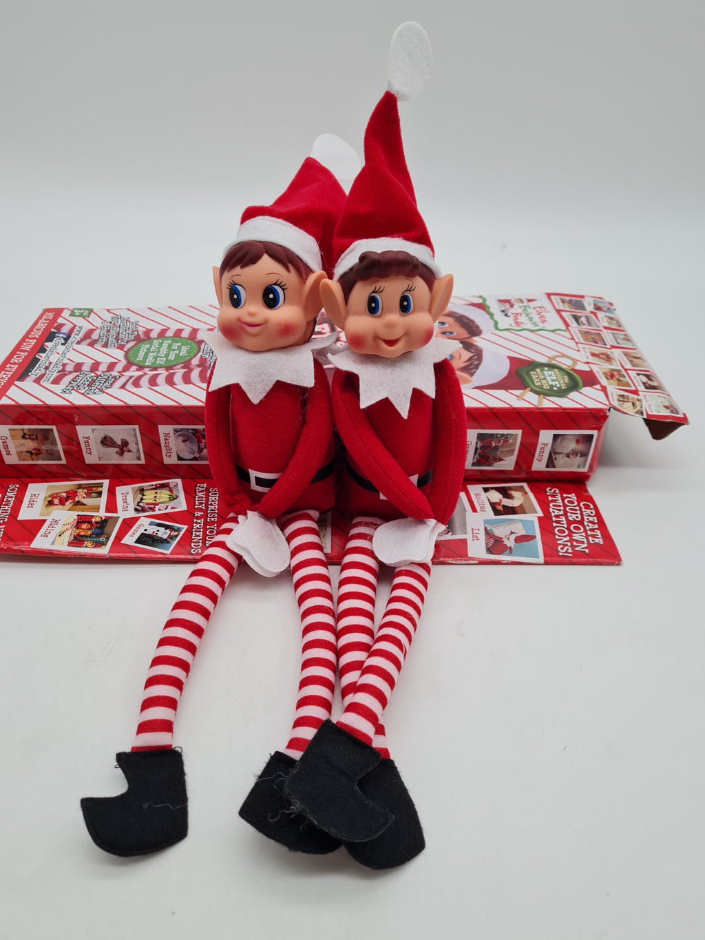 Naughty Elves Christmas Elf Dolls Set of 2 â€” photograph 1