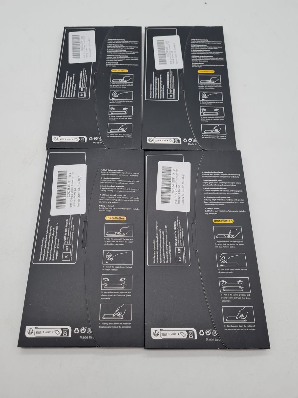Bundle of 4 WFTE Glass Smartphone Screen Protectors â€” photograph 3