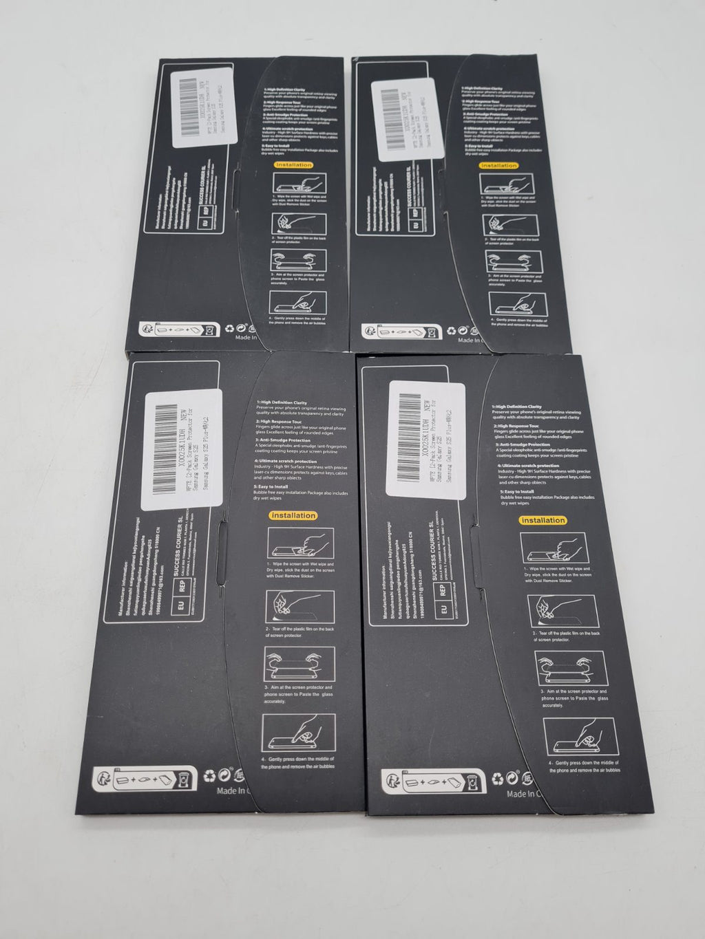 Bundle of 4 WFTE Glass Smartphone Screen Protectors â€” photograph 3