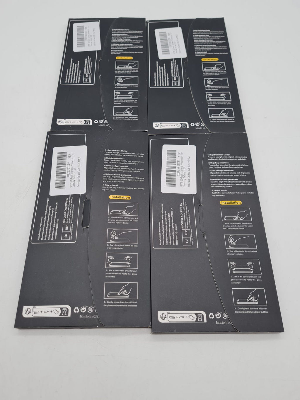 Bundle of 4 WFTE Glass Smartphone Screen Protectors â€” photograph 3