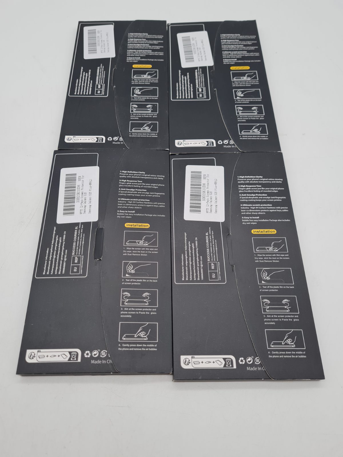 Bundle of 4 WFTE Glass Smartphone Screen Protectors â€” photograph 3