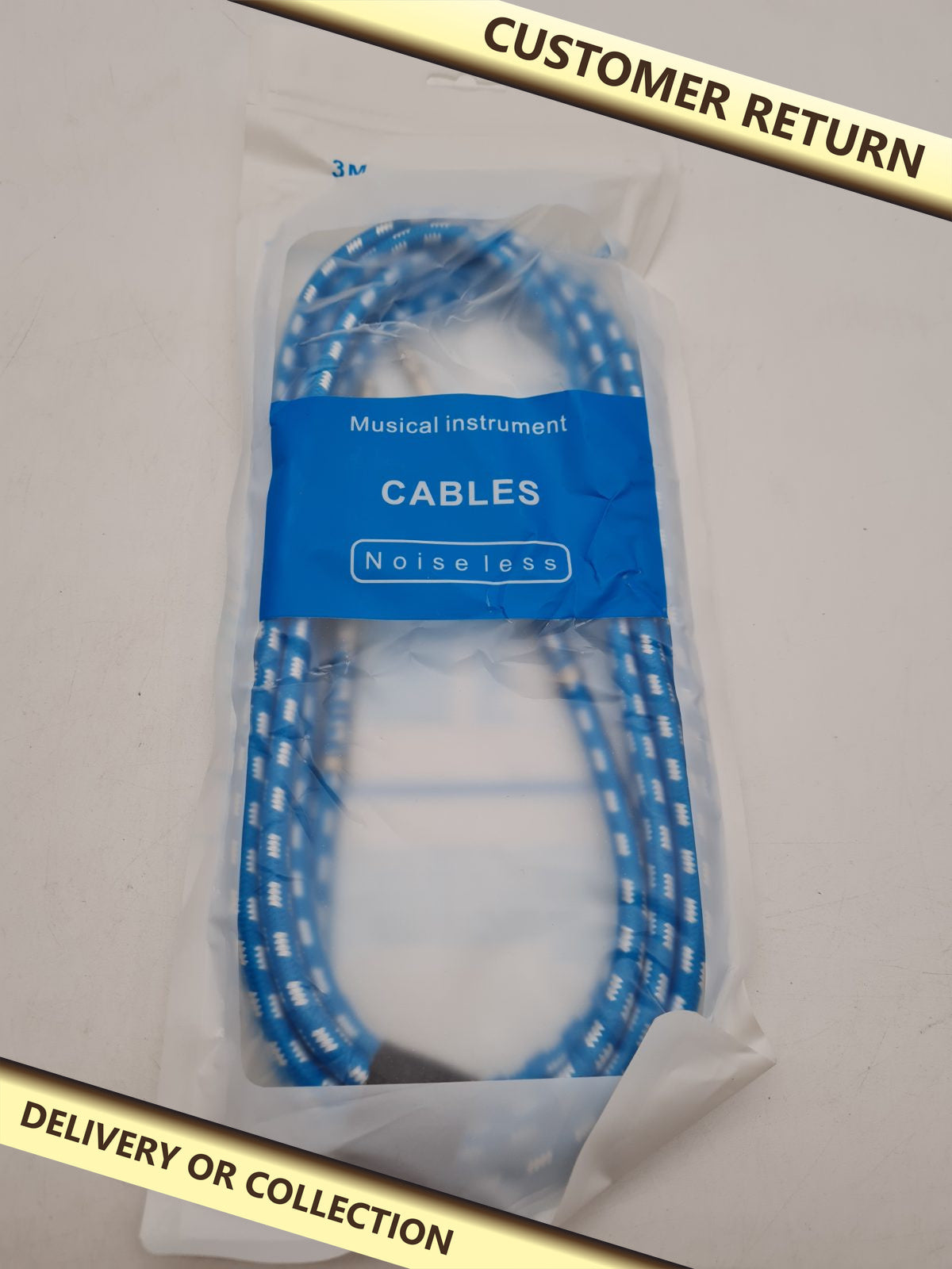 Musical Instrument Cable - 3m â€” photograph 1 — Customer return; auction delivery information shown on image