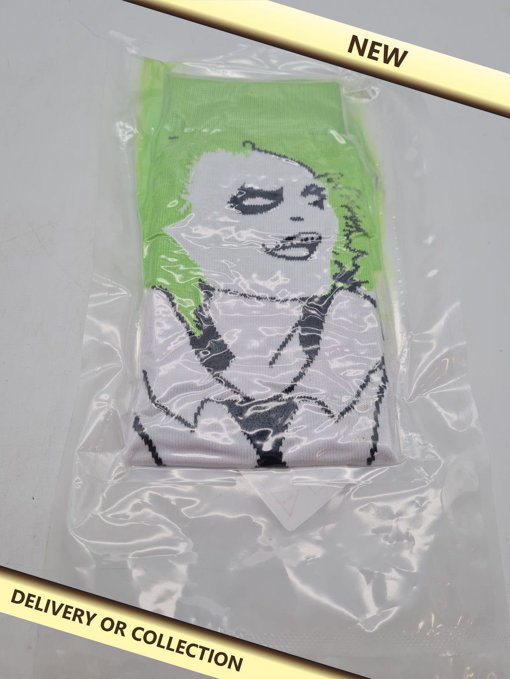 Novelty portrait socks â€” photograph 1 — New; auction delivery information shown on image