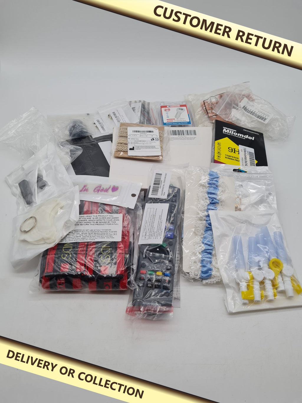 Variety bundle — photograph 1 — Customer return; auction delivery information shown on image
