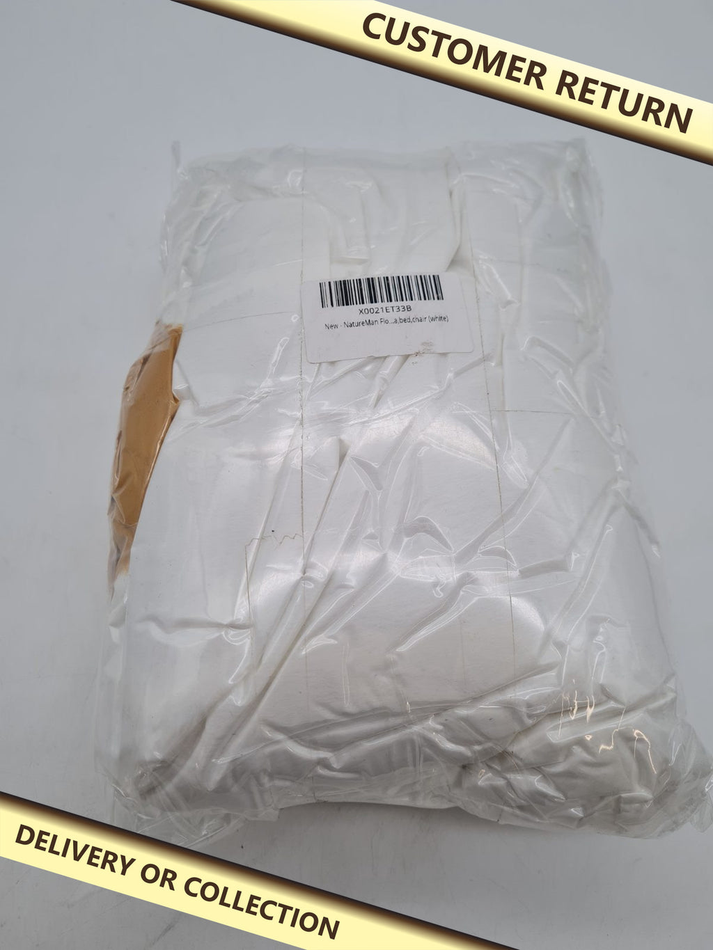 Furniture Cover â€” photograph 1 — Customer return; auction delivery information shown on image