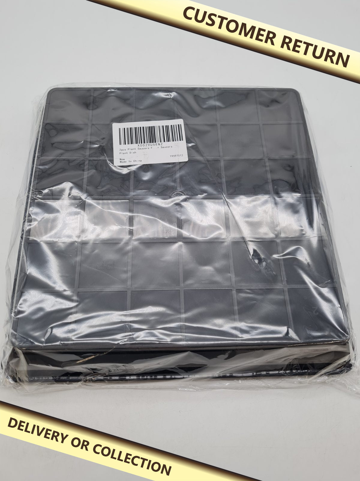 Square Plant Pot Saucers - Set of 2 — photograph 1 — Customer return; auction delivery information shown on image