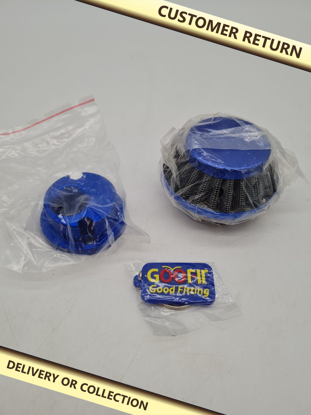 44mm Air Filter â€” photograph 1 — Customer return; auction delivery information shown on image