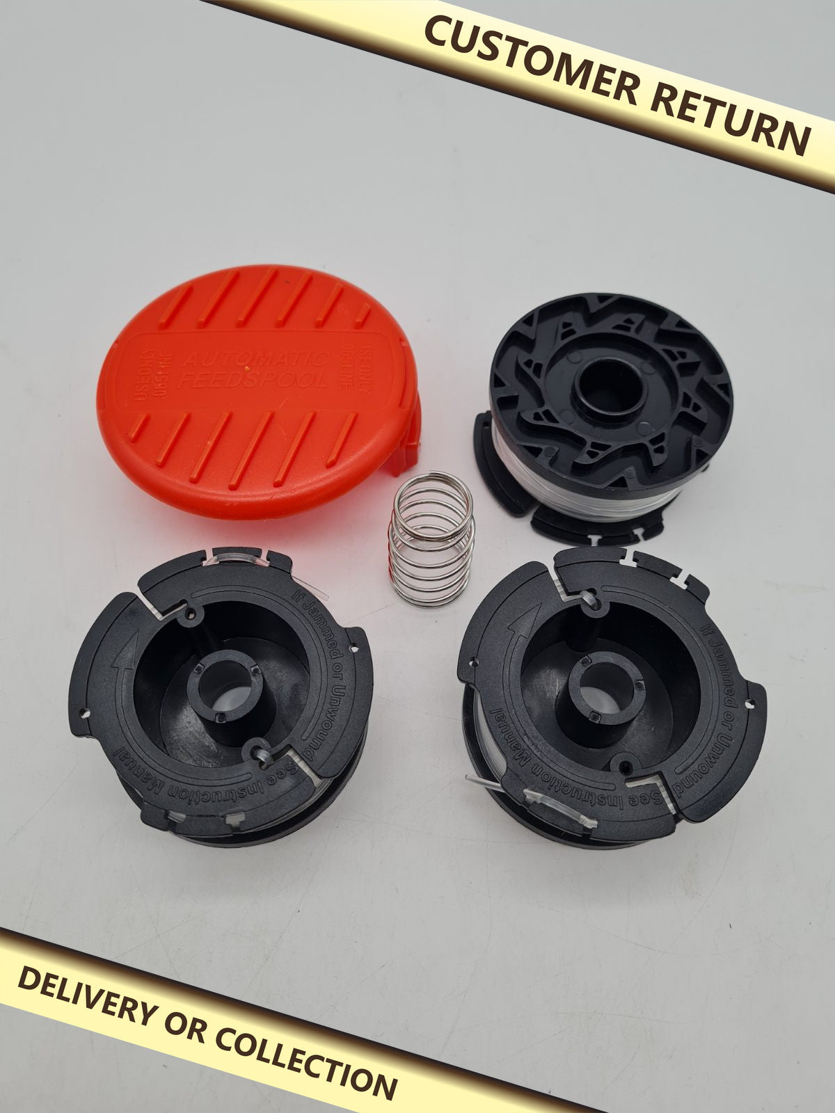 Automatic Feed Spool Kit for Grass Trimmer â€” photograph 1 — Customer return; auction delivery information shown on image
