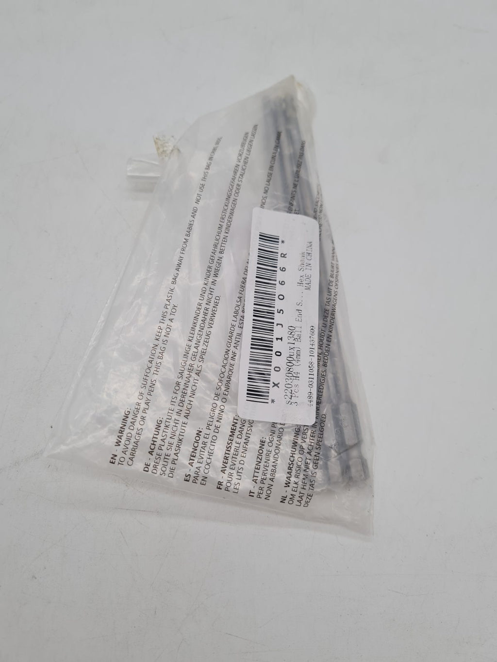 3-Piece 4mm Extra-Long Ball-End Hex Bit Set — photograph 3