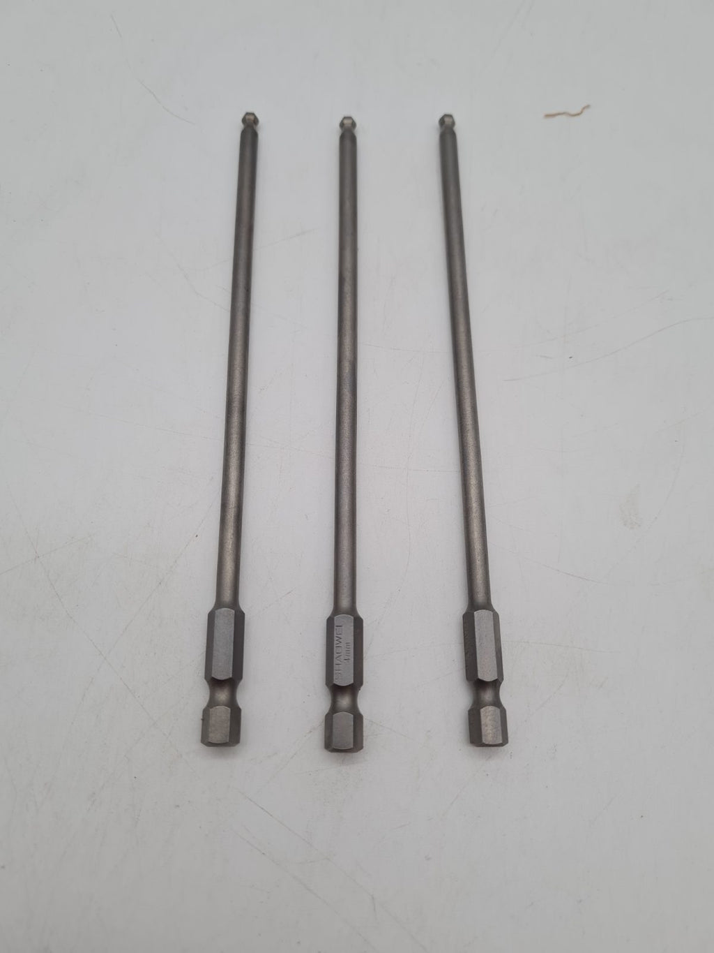 3-Piece 4mm Extra-Long Ball-End Hex Bit Set â€” photograph 1