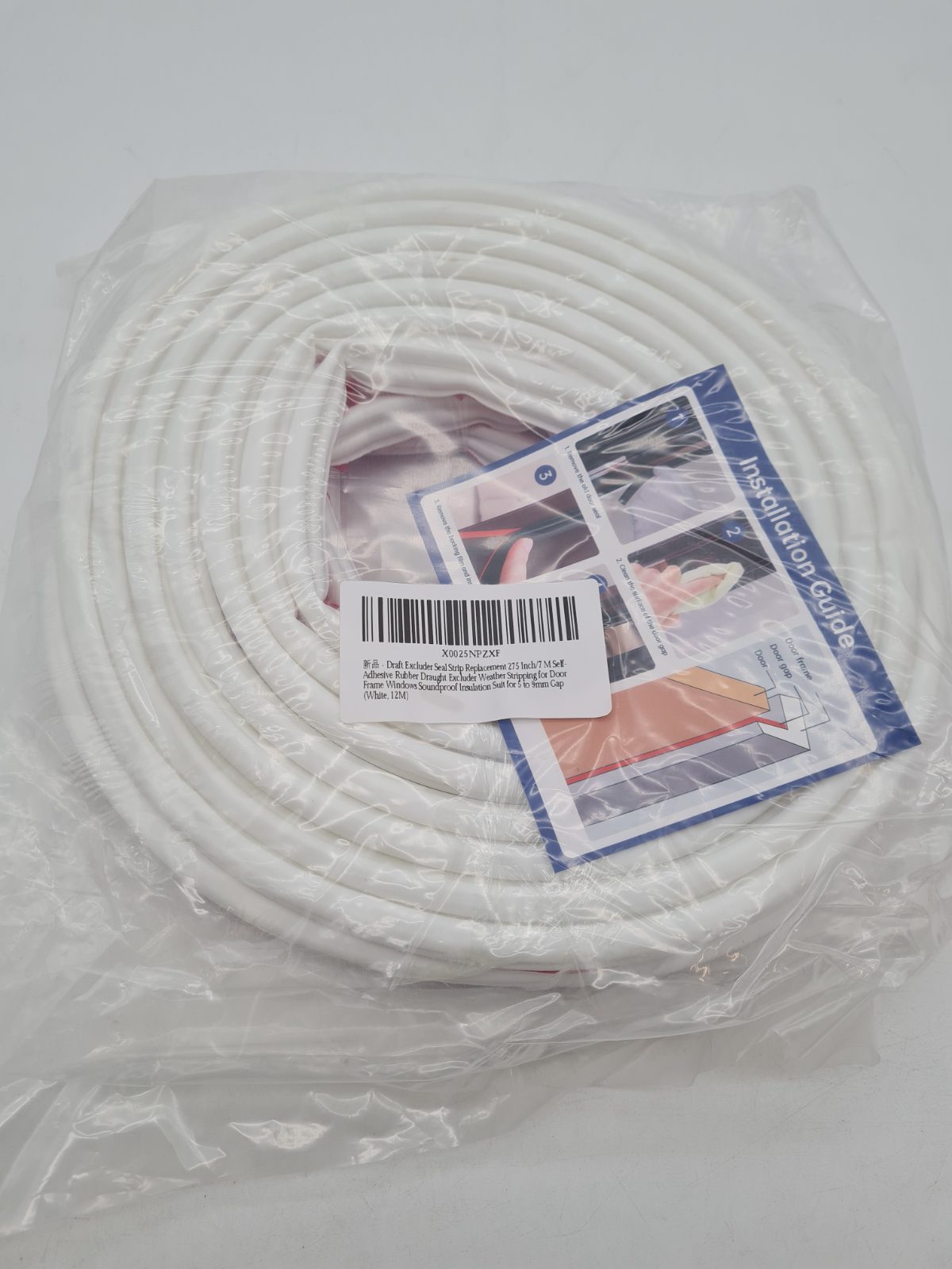 Self-Adhesive Rubber Draught Excluder Seal Strip â€” photograph 1