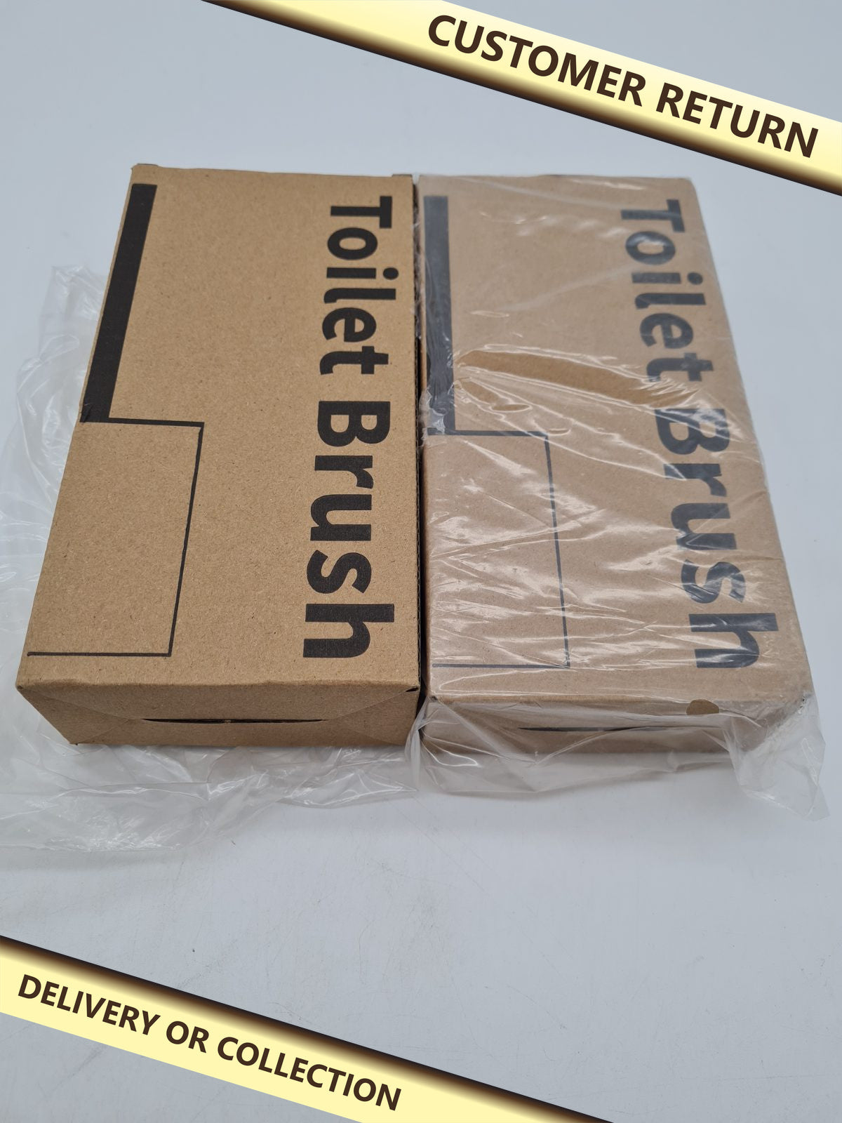 Toilet Brush Set with Holder 2 pack â€” photograph 1 — Customer return; auction delivery information shown on image
