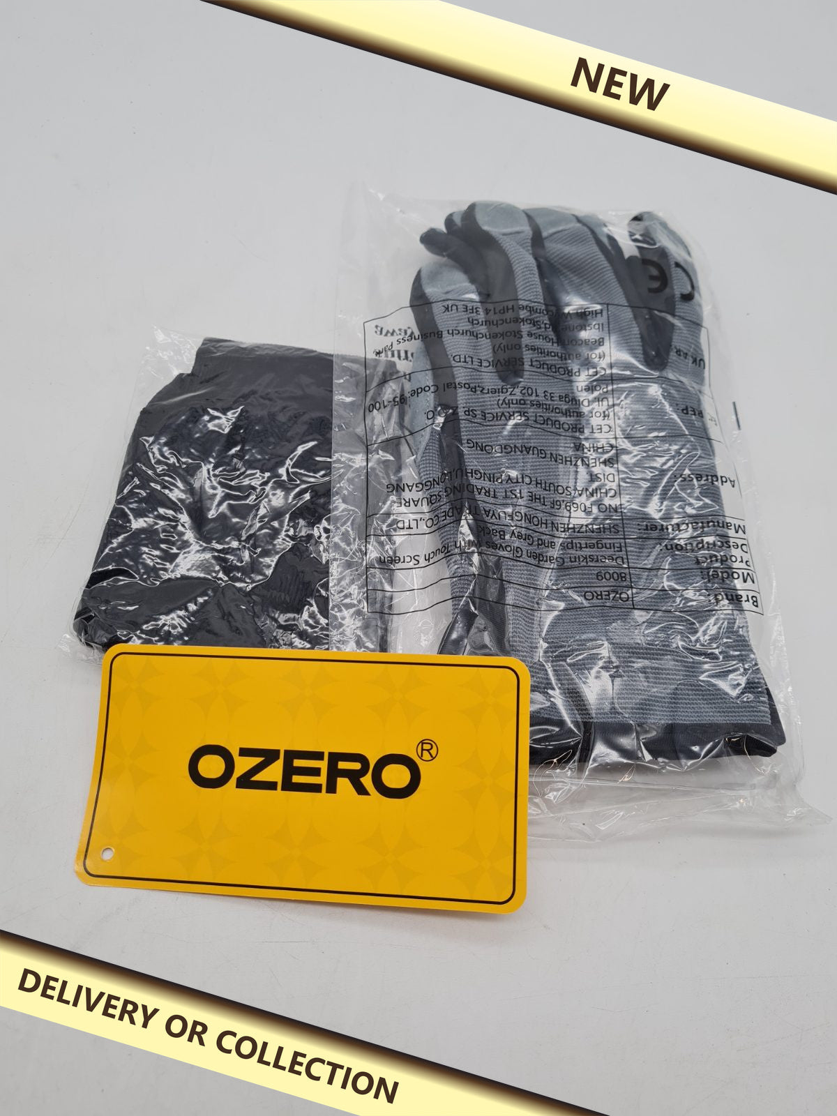 Gardening gloves and protective sleeves set 8009, size L â€” photograph 1 — New; auction delivery information shown on image