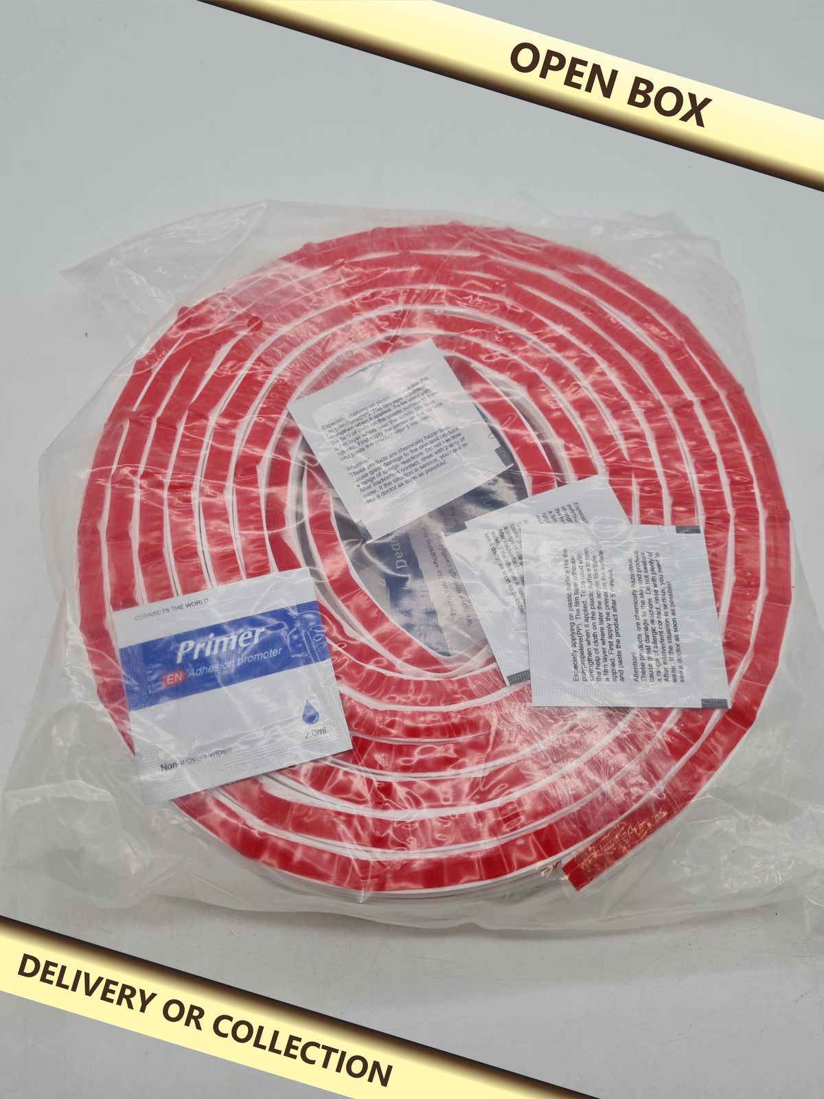 Self-Adhesive Rubber Draught Excluder Seal Strip â€” photograph 1 — Open box; auction delivery information shown on image