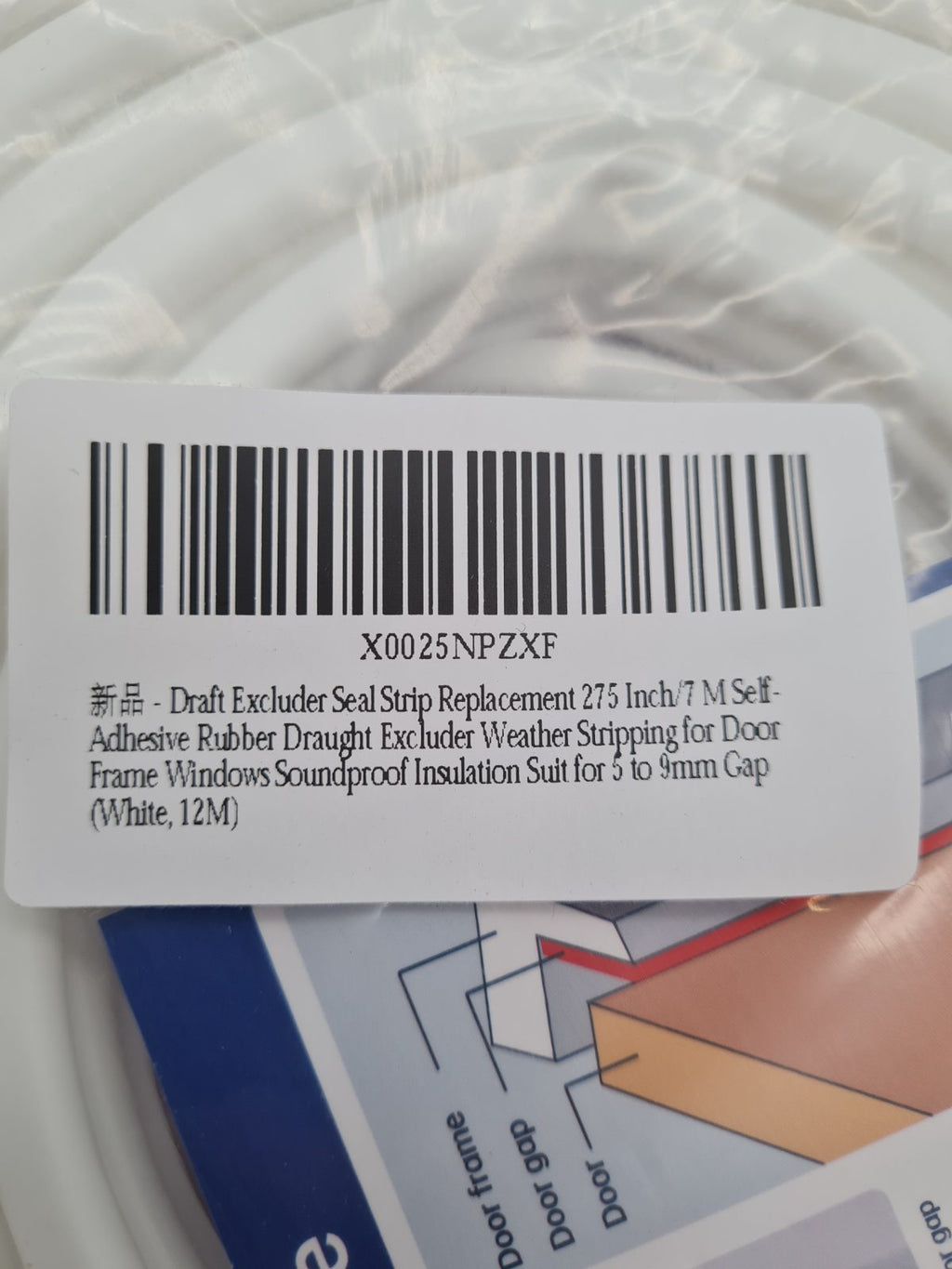 Self-Adhesive Rubber Draught Excluder Seal Strip â€” photograph 3