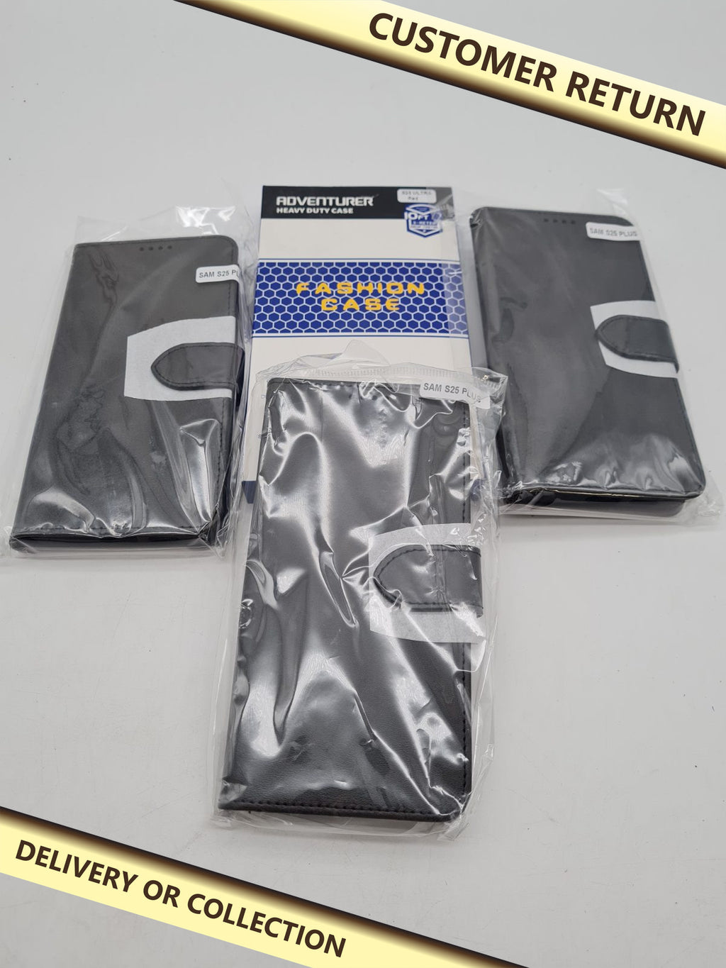 Phone case bundle â€” photograph 1 — Customer return; auction delivery information shown on image