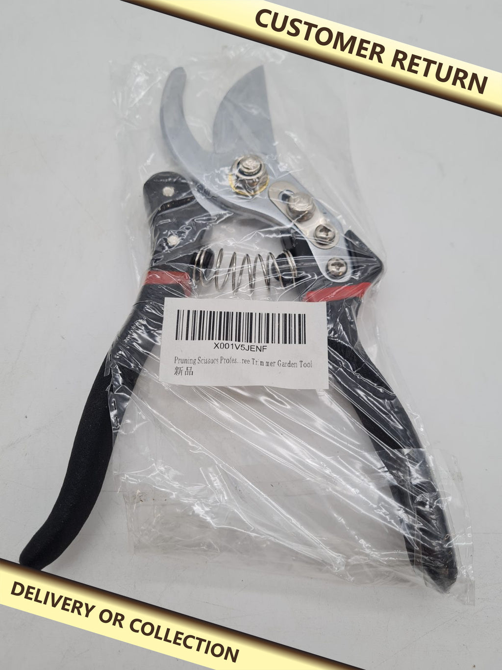 Bypass Pruning Secateurs â€” photograph 1 — Customer return; auction delivery information shown on image