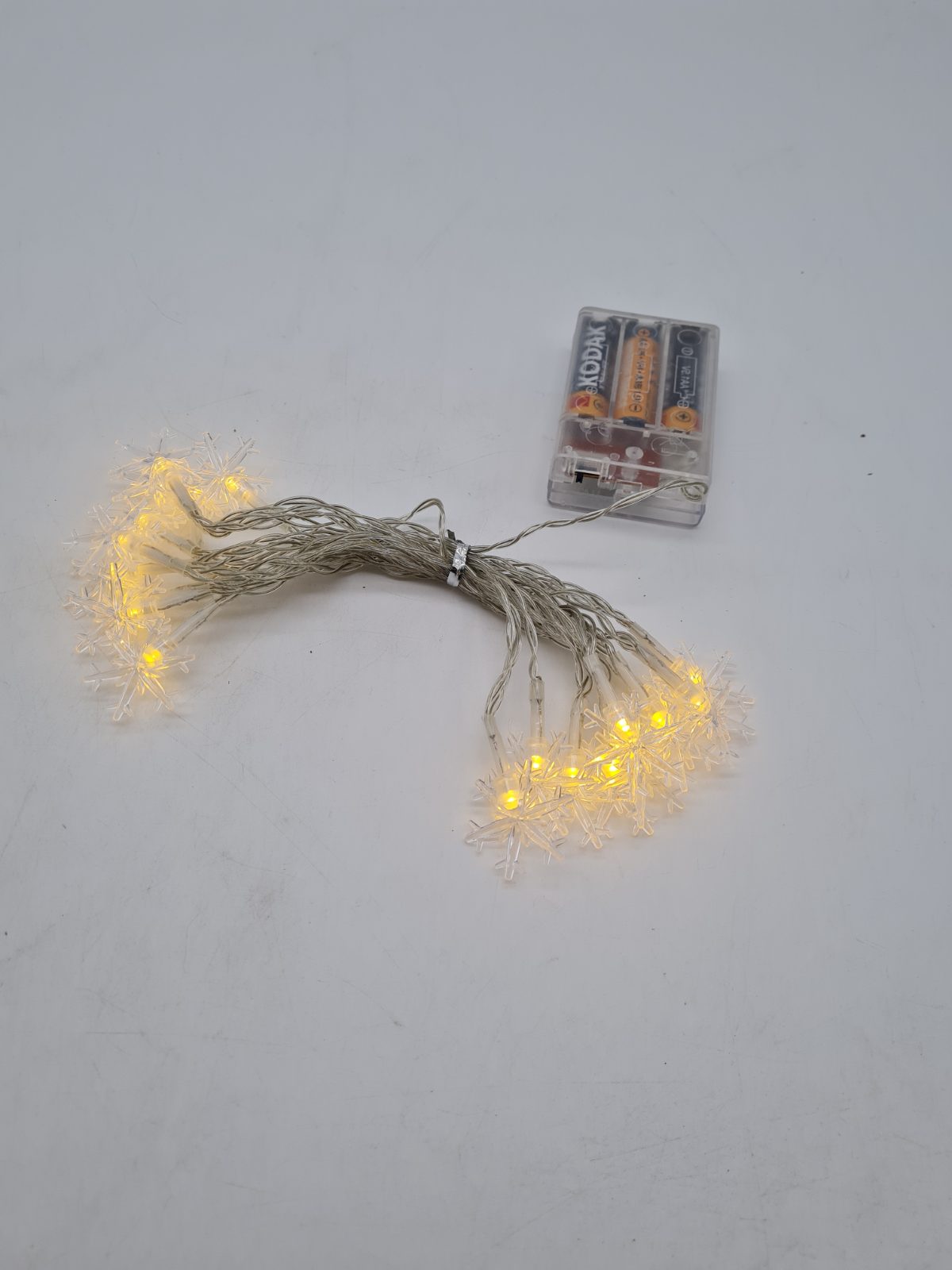 Battery-Powered Snowflake LED String Lights â€” photograph 2