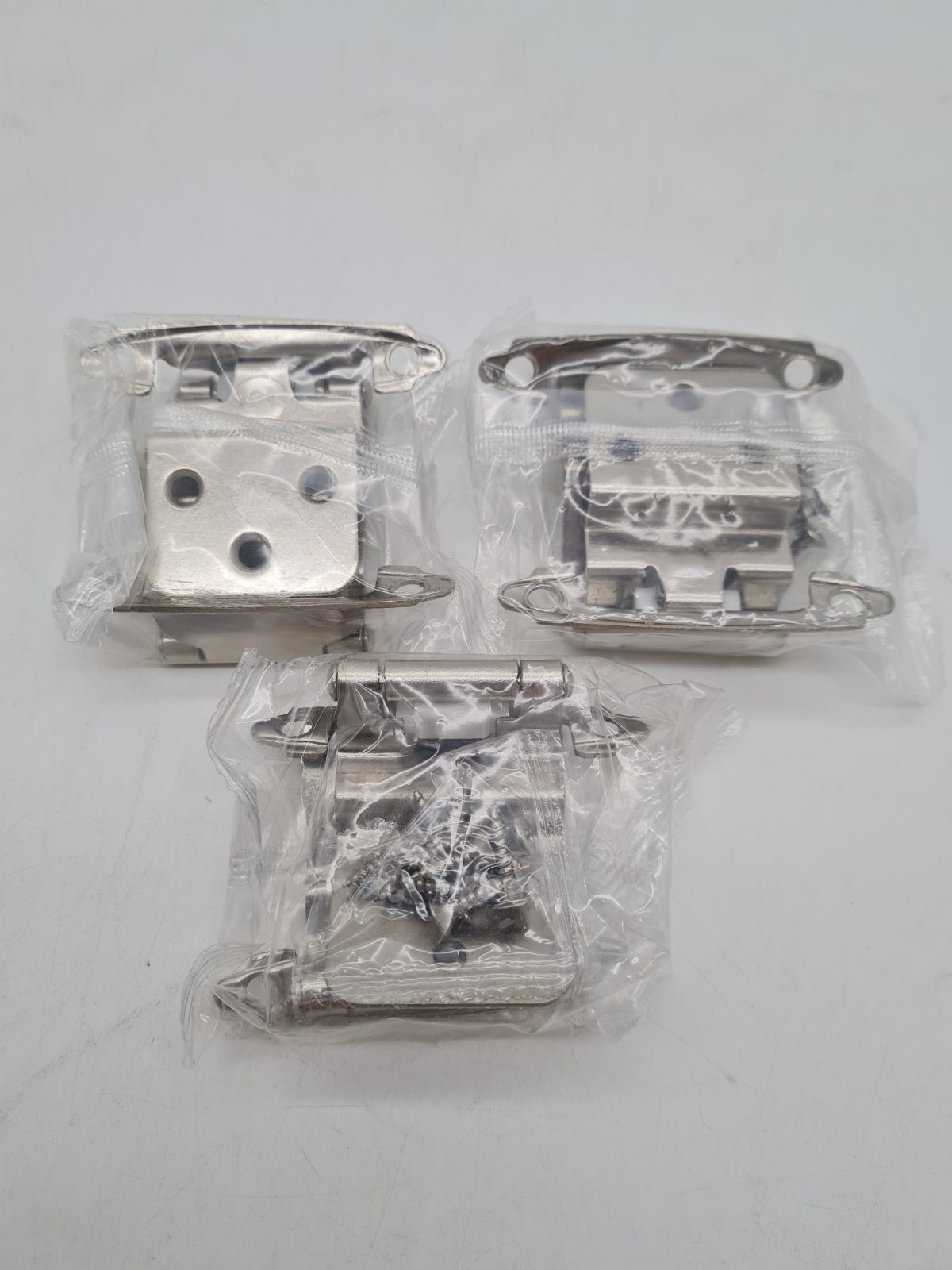 Set of 3 Inset Cabinet Hinges â€” photograph 1