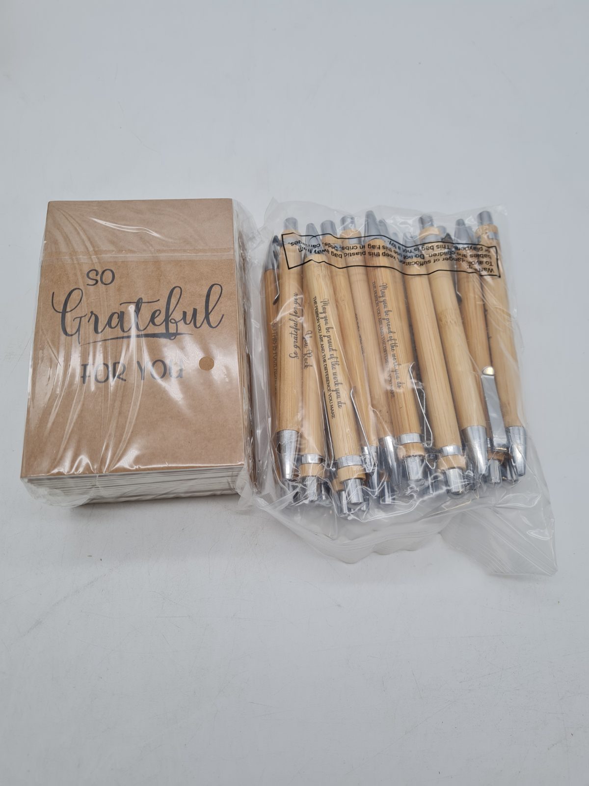 20-Piece Appreciation Notebook and Bamboo Ballpoint Pen Gift Set â€” photograph 1
