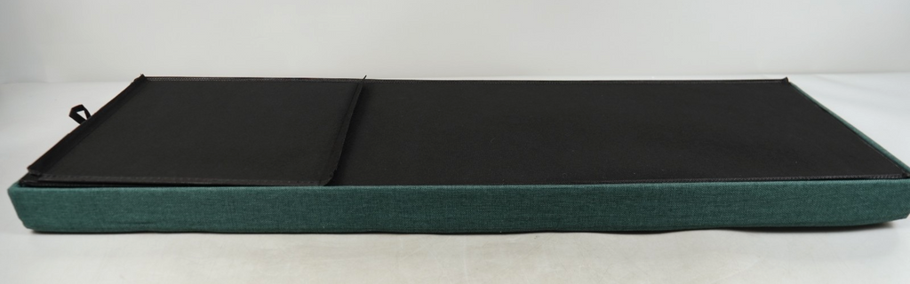 Storage Ottoman Bench 110cm Foot Rest Stool Linen Green