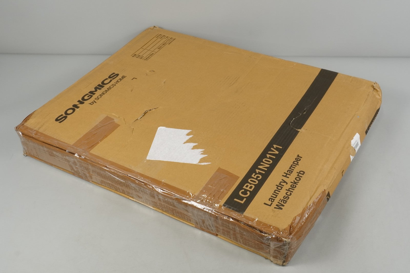 90L Rattan Laundry Hamper with Lid, 23.8 Gallon Synthetic Unit Foldable Removabl