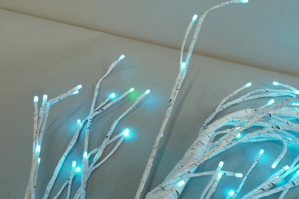 Artificial Lighted Birch Tree 6FT Colour Changing with LED Lights Timer White