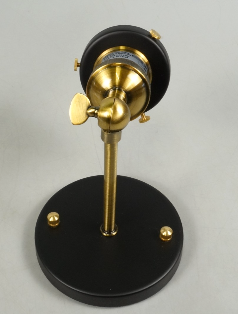 Wall Light Sconce Fitting with Clear Glass Globe Black and Gold Industrial
