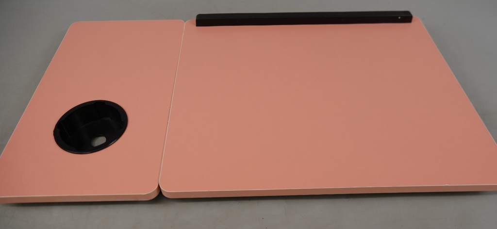 Adjustable Laptop Table with Cup Slot Portable Laptop Stand Bed Table Pink