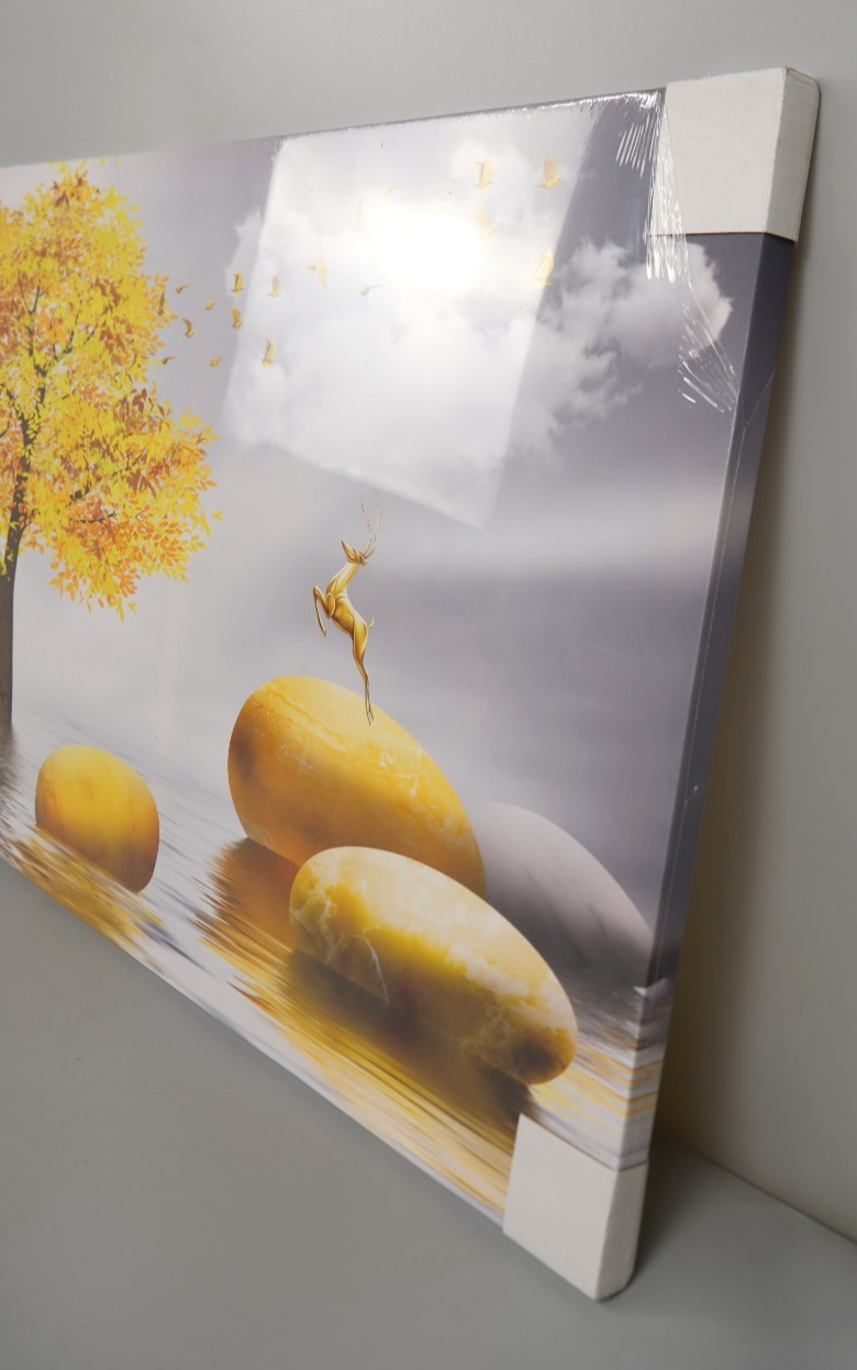Canvas Art Print with Frame 120x50cm Abstract Wall Decor Ready to Hang