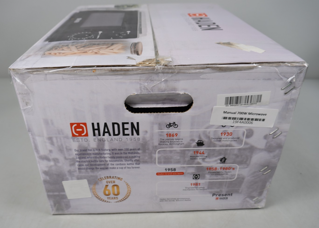 700W Microwave Manual Black 17 Litre Haden