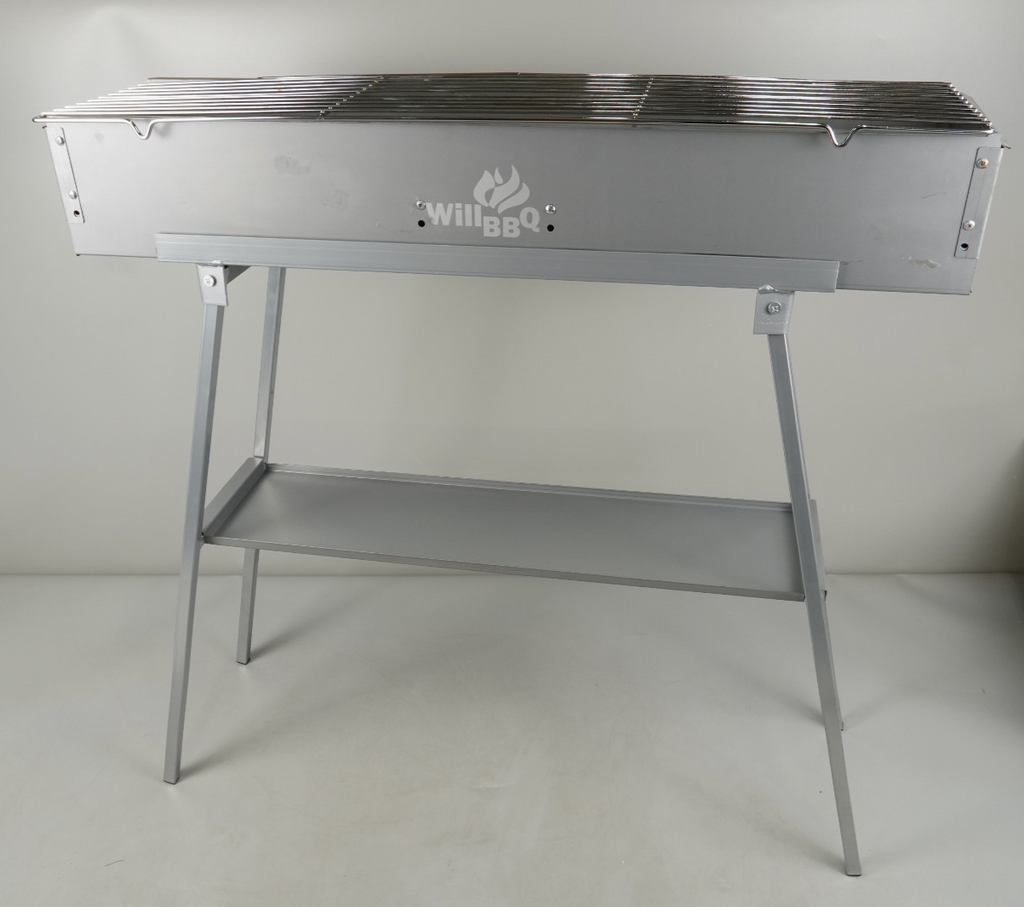 Portable BBQ Charcoal Grill Hibachi Steel BBQ WILLBBQ 31.6x7.1x5.1 inch