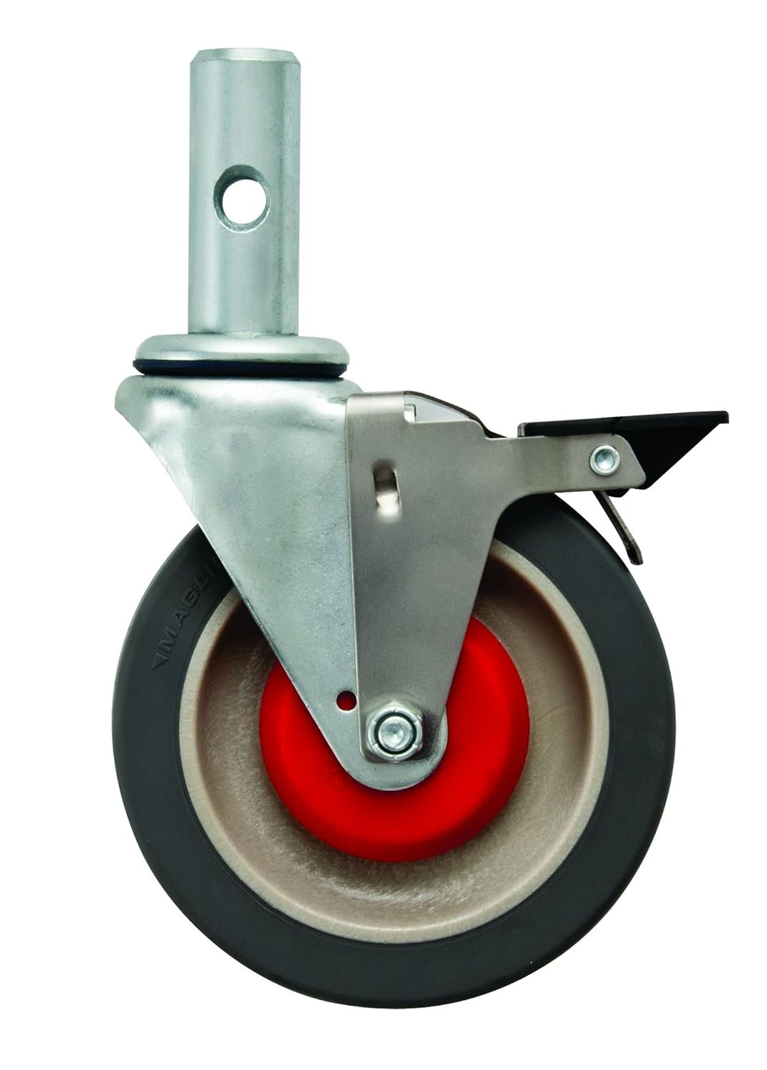 5" x 1-1/4" Polyurethane Replacement Swivel Caster with Brake Magliner 131020B