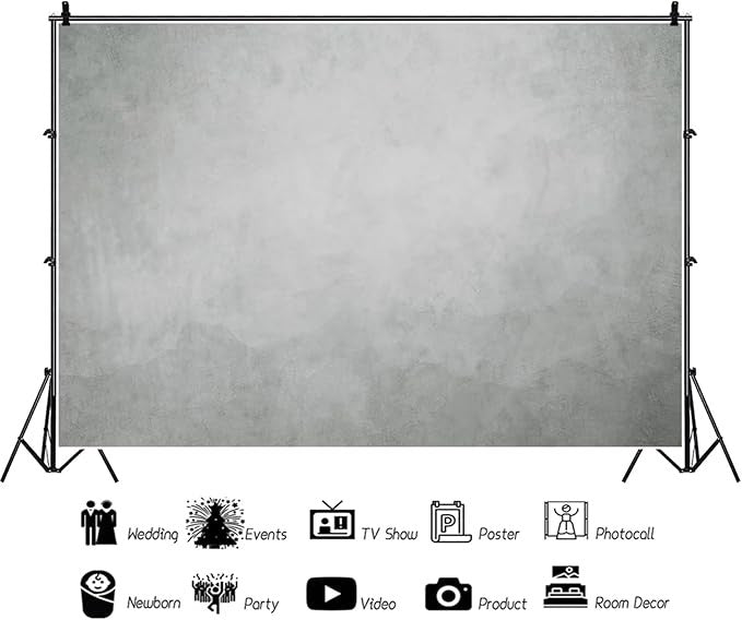 Photography Backdrop Grey Concrete Wall Backdrop 2.5m by 1.8m Portrait Backdrop