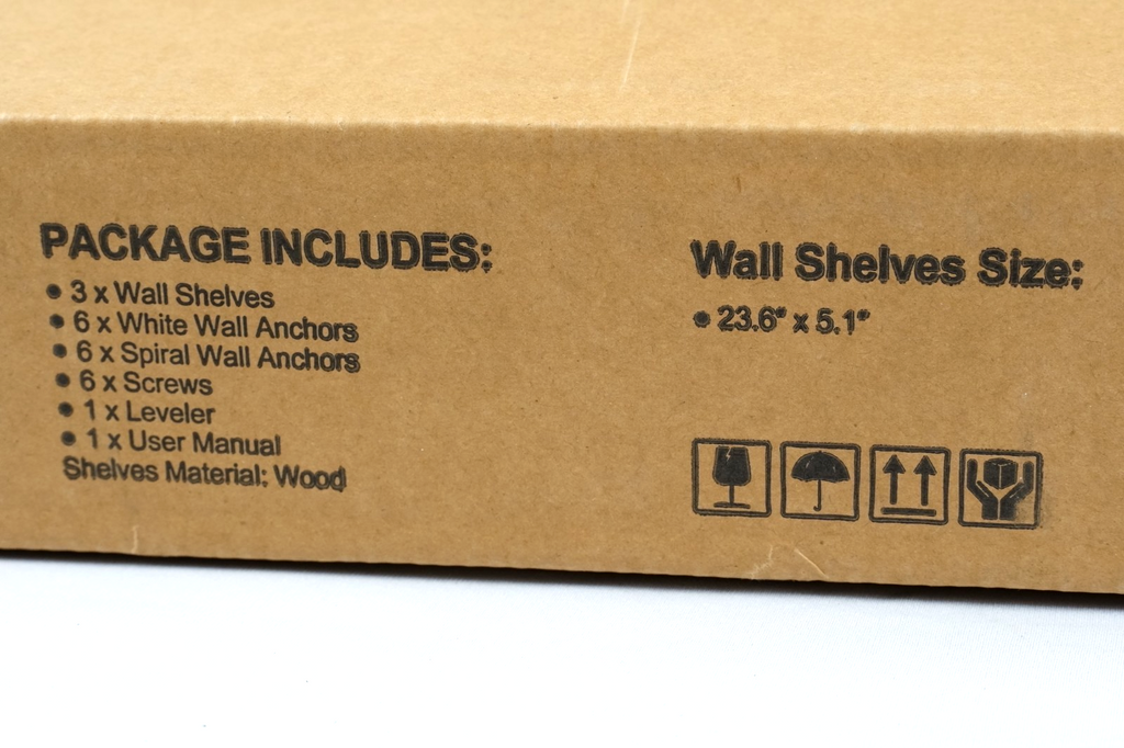 60cm Black Floating Shelves 3pcs Shelves for Room Décor Wall Mounted Storage